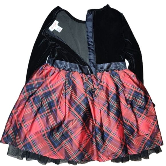 CAT & JACK Black with Red Plaid Holiday Dress - Picture 4 of 4